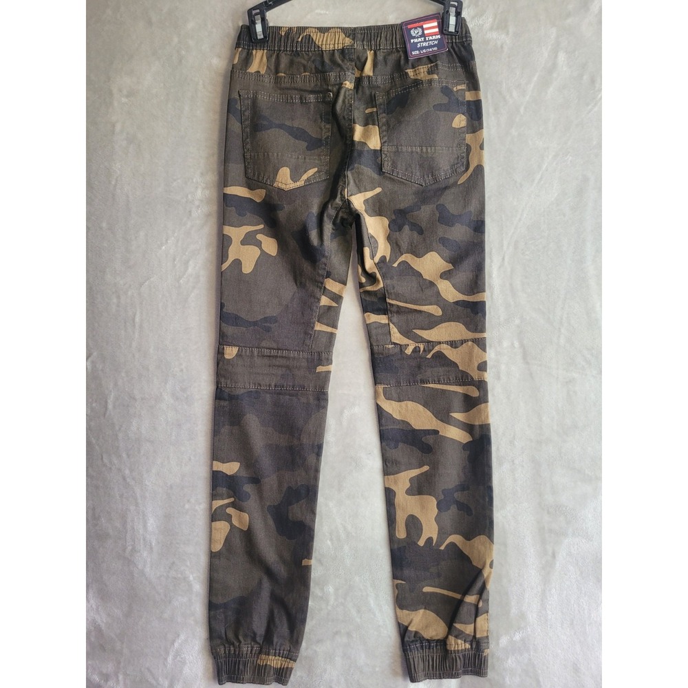Phat Farm Pants Youth Large 14/16 Camouflage Elastic Waist Zip Pockets Stretch - Picture 5 of 7